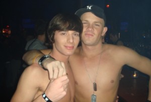 Josh Vaughn featured with Brent Corrigan at hustlaball
